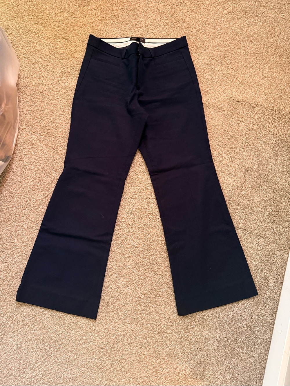 Banana Republic Navy and White Trim Sloan Bootcut Pants